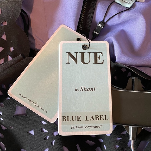 Nue by Shani blue/purple and black laser cut dress - Picture 7 of 16